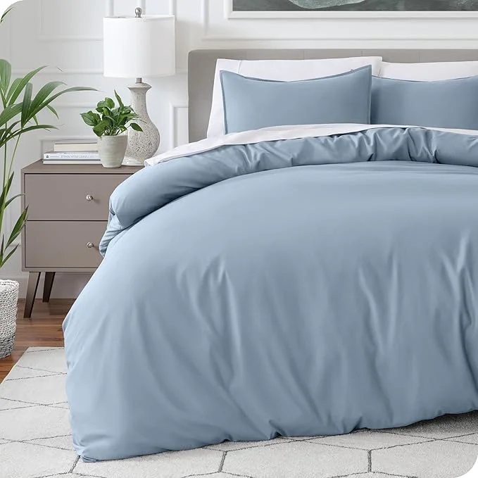 Convenient Bare Home Bedding Duvet Cover California King Size – Premium 1800 Super Soft Collection – Lightweight Cooling – Soft Breathable Bedding Duvet Cover Cal King Dusty Blue Authentic