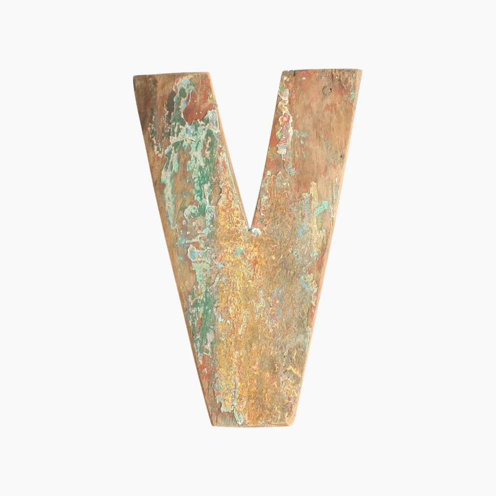 Superior Houten letter V Clean
