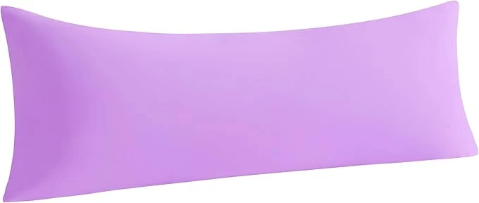 Verified NTBAY Body Pillowcase – Brushed Microfiber 20×54 Pillowcase – Soft Wrinkle- Fade-Resistant Stain-Resistant Light Purple Body Pillow Cover with Envelope Closure – 20×54 Inches Light Purple Excellent