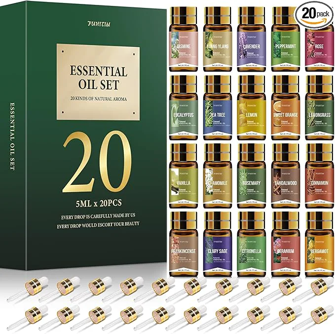 Selected 20 Pcs Essential Oil Set Breathable