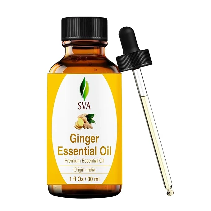 Trendy SVA Ginger Essential Oil – 1 Fl Oz – Natural Ginger Oil Lightweight