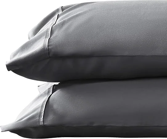 Environmentally Friendly 1000 TC Dark Gray Standard Pillowcases Set of 4 Egyptian Cotton Pillow Cases with Long Staple Cotton amp Sateen Weave Silky Soft Hotel – Like Bed Pillow Covers for Comfy Sleeping Snug Fit Minimalist