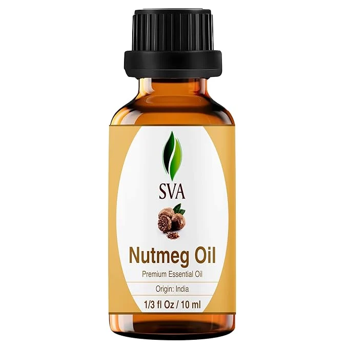 Clean SVA Nutmeg Essential Oil – 1 3 Fl Oz – Natural Nutmeg Oil Top-Quality