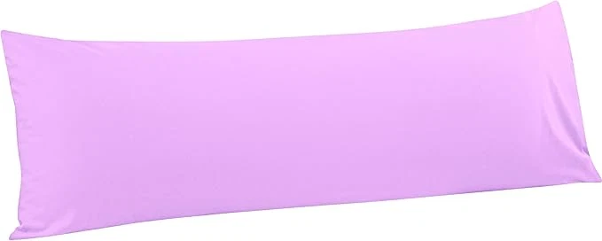 Responsible FLXXIE Body Pillow Cover – Super Soft Microfiber 20×54 Body Pillow Case – Envelope Closure Wrinkle Stain Resistant 20×54 Long Pillowcase Lavender Top-Quality
