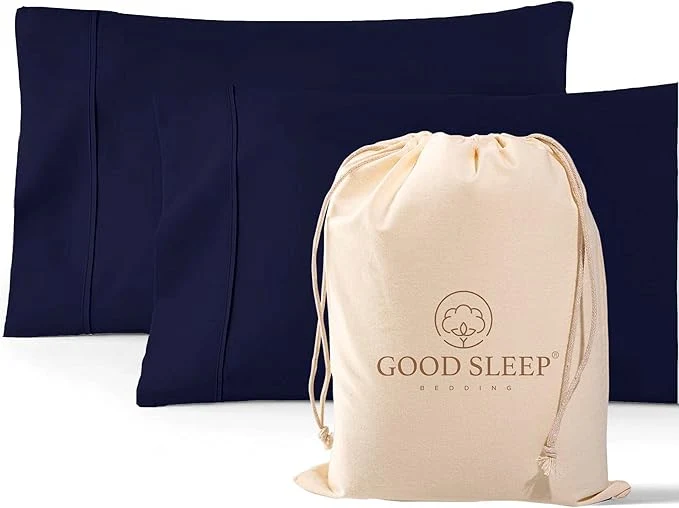 Consistent 1000 TC Navy Blue King Pillowcases Set of 2 Egyptian Cotton Pillow Cases with Long Staple Cotton amp Sateen Weave Silky Soft Hotel – Like Bed Pillow Covers for Comfy Sleeping Snug Fit Fashionable