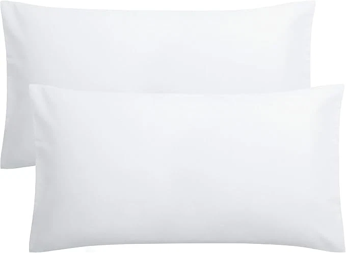 Solid FLXXIE King Pillow Cases Set of 2 Soft Microfiber Pillow Covers with Envelope Closure Wrinkle Fade and Stain Resistant Pillowcases 20×36 White Fashionable