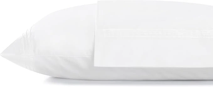 Environmentally Friendly Linen Home Cotton Percale Triple Pleat Hem Pillowcases King Size White 2 Pieces of Pillow Case Crisp and Cool Strong Bed Linen 20 inches X 40 inches Effective