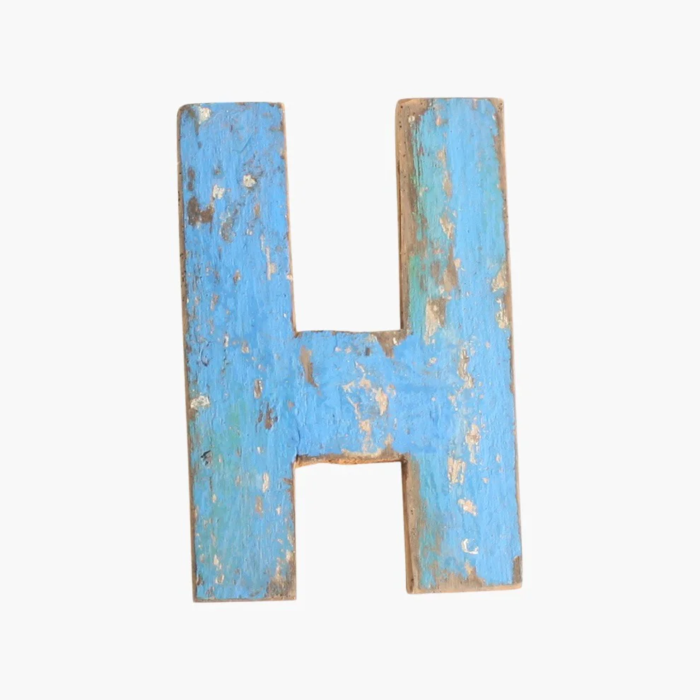 Outstanding Boatwood letter H Natural