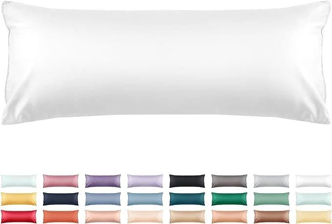 Optimized Warmstar Cotton Body Pillow Cover 1 Pack 600 Thread Count Body Pillow case 20 quot x54 quot Long Body Pillow Case Cover Soft Breathable with Envelope Closure White Trendy