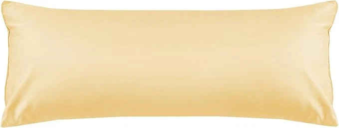 First-Class Warmstar Cotton Body Pillow Cover 1 Pack 600 Thread Count Body Pillow case 20 quot x54 quot Long Body Pillow Case Cover Soft Breathable with Envelope Closure Mustard Yellow Practical