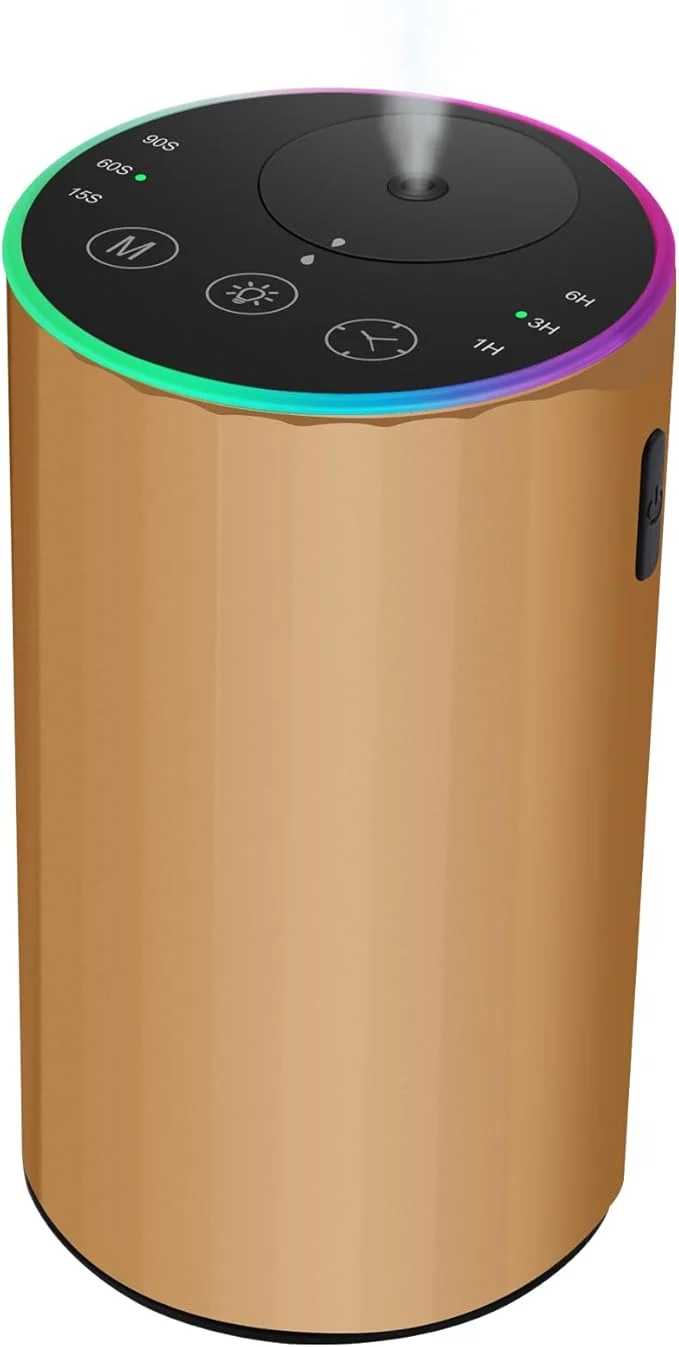 Superior Waterless Essential Oil Diffuser 7 Colors LED Light Battery Powered Mini Crafted