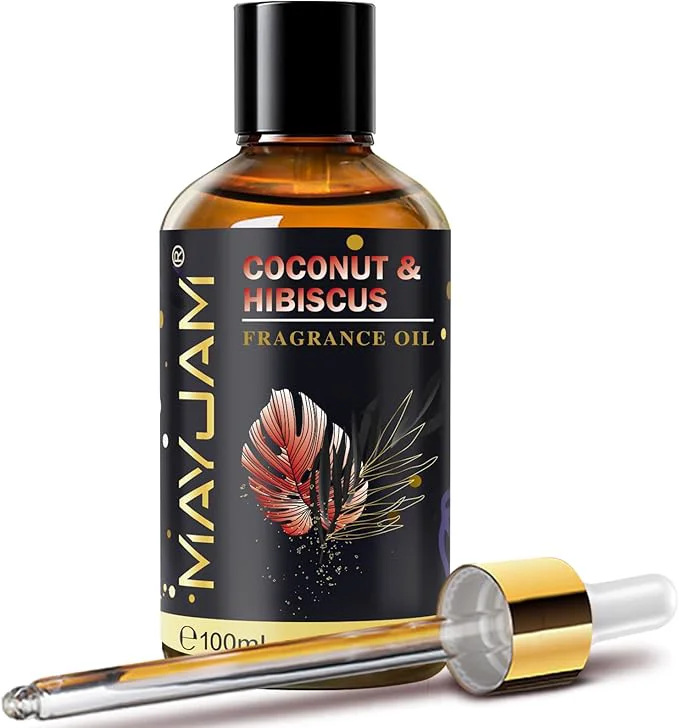 Convenient Coconut Hibiscus Fragrance Oil Essential Oil MAYJAM 3.38FL.OZ Coconut Fast