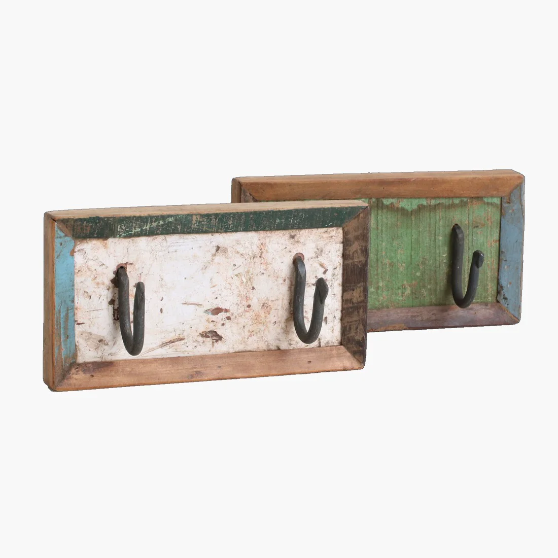 Optimized Scrapwood kapstok 2 haken Solid