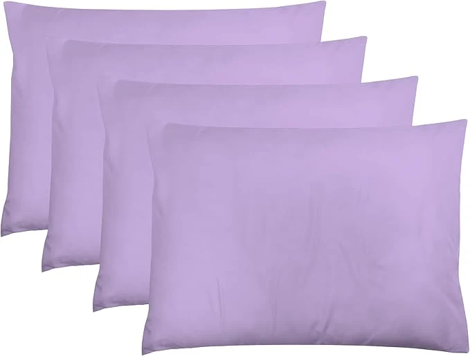 Reusable ZPECC Pillow Cases King Size Set of 4 20×36 Envelope Closure Pillowcases Soft Plain Brushed Microfiber Covers Hypoallergenic Breathable Lavender Casual