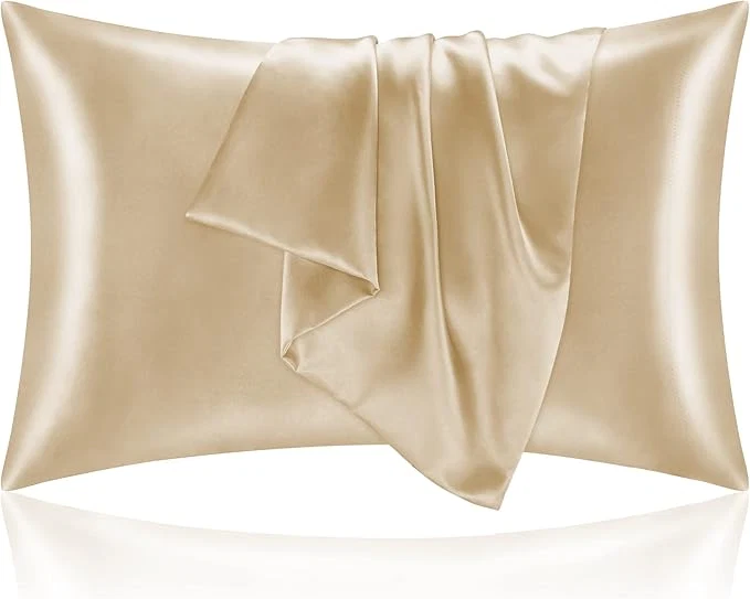 Reliable BEDELITE Satin Pillowcase for Hair and Skin Super Soft and Cooling Similar to Silk Pillow Cases 2 Pack with Envelope Closure Gift for Women Men 20 quot x36 quot King Size Champagne Artisan