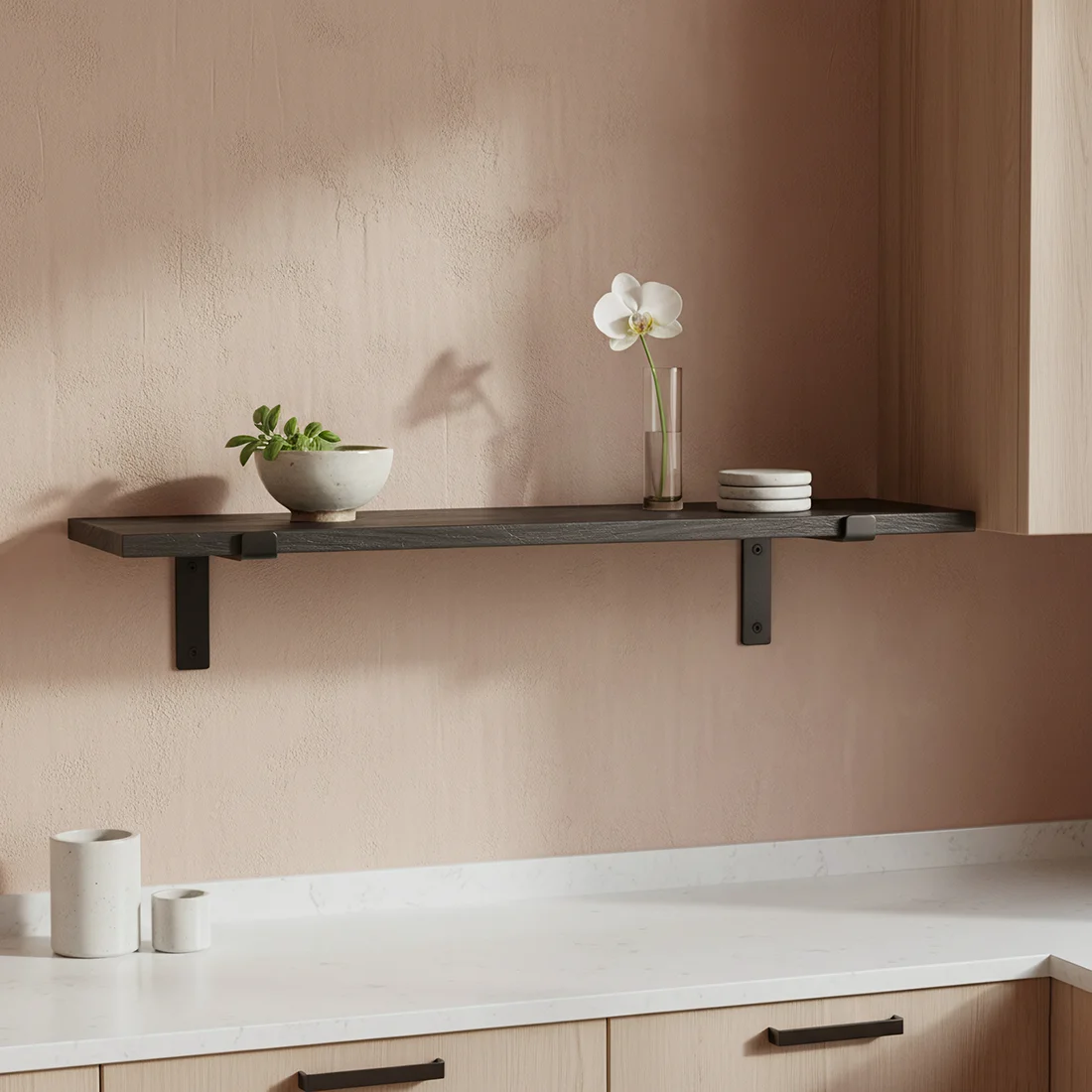 Detailed Factory zwarte wandplank 80 cm Premium Material