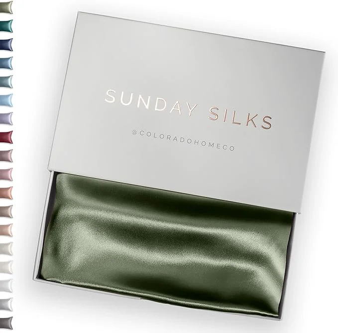 Smooth SUNDAYSILKS™ Mulberry Silk Pillowcase Silk Pillow Cases for Hair amp Skin Superior to Satin Pillowcase with Zipper Standard Queen King Sizes Anti-Wrinkle Cooling Non-Slip Silk Pillowcases Official
