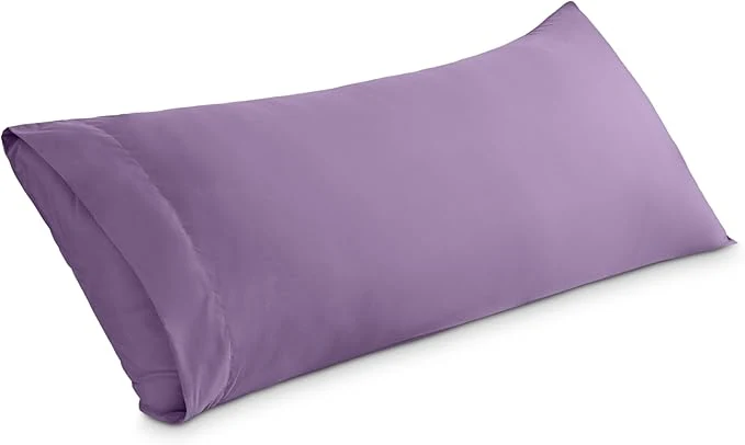 Eco-Friendly Bare Home Microfiber Body Pillow Cover – Ultra Soft amp Cooling – Double Brushed – Envelope Closure – Easy Care 20 39 39 x54 39 39 Body Pillow Cover Lavender Green