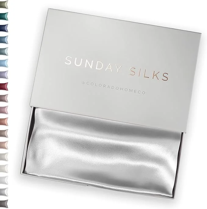 Fast SUNDAYSILKS™ Mulberry Silk Pillowcase Silk Pillow Cases for Hair amp Skin Superior to Satin Pillowcase with Zipper Standard Queen King Sizes Anti-Wrinkle Cooling Non-Slip Silk Pillowcases Traditional