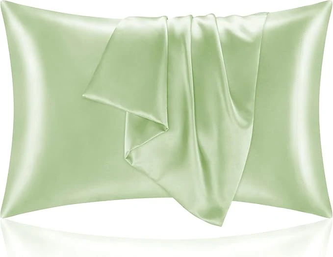 Relaxed BEDELITE Satin Pillowcase for Hair and Skin Super Soft and Cooling Similar to Silk Pillow Cases 2 Pack with Envelope Closure Gift for Women Men 20 quot x36 quot King Size Gleam Safe