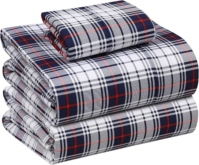 Stylish RUVANTI Cotton Sheets – Twin XL Size Percale Bedding Cooling amp Breathable Floral Design Durable with a Crisp Soft amp Comfortable Feel 16 quot Deep Pocket 3-Piece Set Prussian Safe