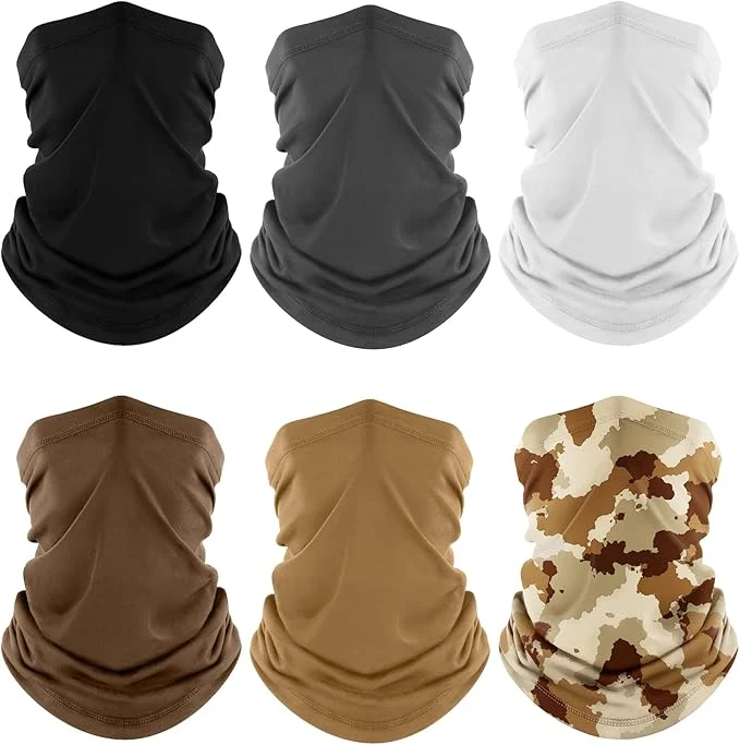 Verified Fuinloth Neck Gaiter 6 Pack Cooling UV Protection Bandana Face Mask Gator Scarf Certified