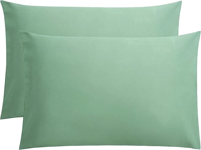 Trusted FLXXIE Pillow Cases Queen Soft Microfiber Pillow Covers with Envelope Closure Wrinkle Resistant Pillowcases 2 Piece Set 20×30 Sea Green Original Design