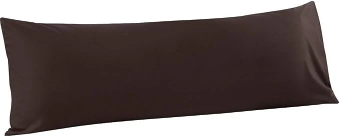 Secure FLXXIE Body Pillow Cover – Super Soft Microfiber 20×54 Body Pillow Case – Envelope Closure Wrinkle Stain Resistant 20×54 Long Pillowcase Dark Brown Premium