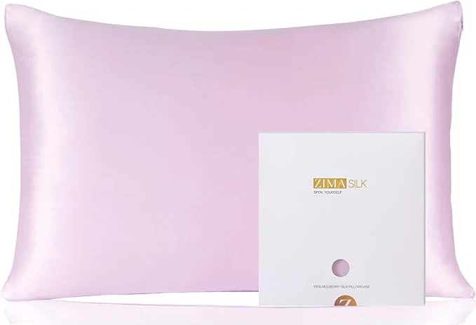 Quality ZIMASILK Pure Mulberry Silk Pillowcase for Hair and Skin Health Soft and Smooth Both Sides Premium Grade 6A Silk 600 Thread Count with Hidden Zipper 1pc King 20 39 39 x36 39 39 Light Purple Certified