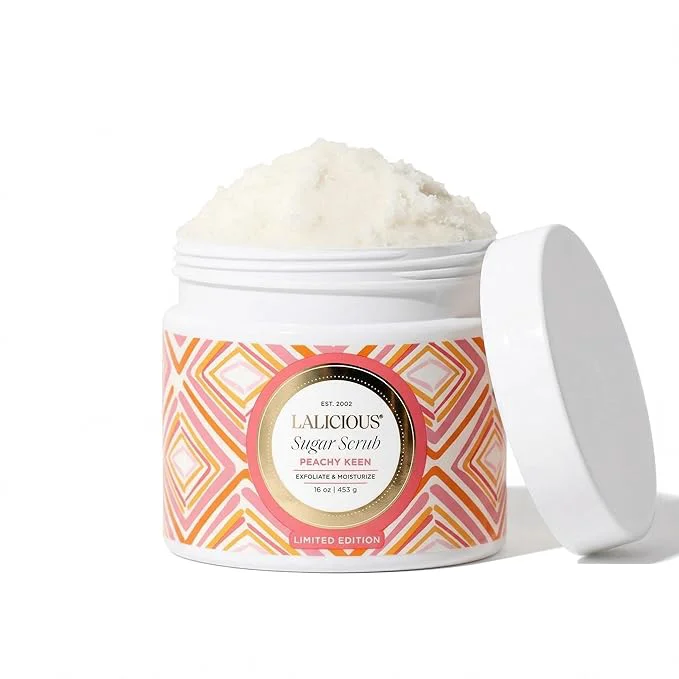 Consistent LALICIOUS Peachy Keen Exfoliating Moisturizing Body Scrub Sugar Coconut Casual