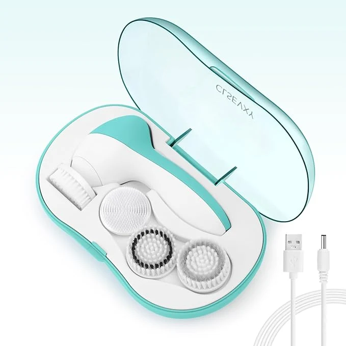 Fashionable Rechargeable Facial Cleansing Spin Brush Set Luxury