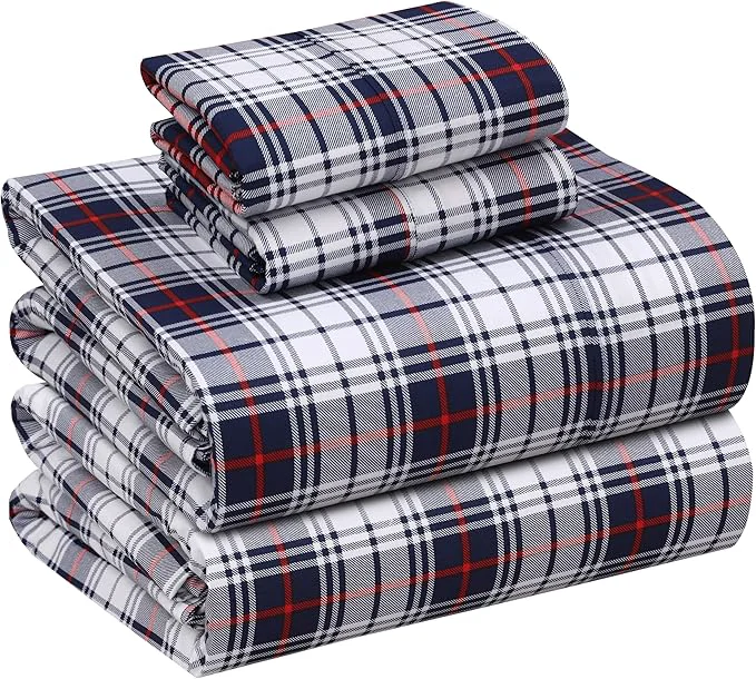 Detailed RUVANTI Cotton Sheets – Full Size Percale Bedding Cooling amp Breathable Floral Design Durable with a Crisp Soft amp Comfortable Feel 16 quot Deep Pocket 4-Piece Set Prussian Unique