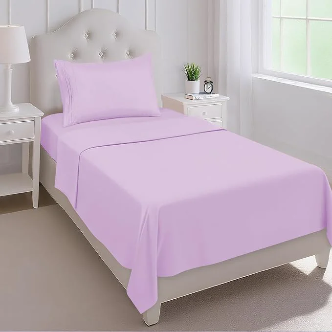 Efficient Mejoroom Twin Sheet Set – Hotel Collection Twin Sheets – Bedding Sheets amp Pillowcases with Deep Pocket Fitted Sheet Breathable Wrinkle amp Fade Resistant – 3 Piece Lavender Reliable