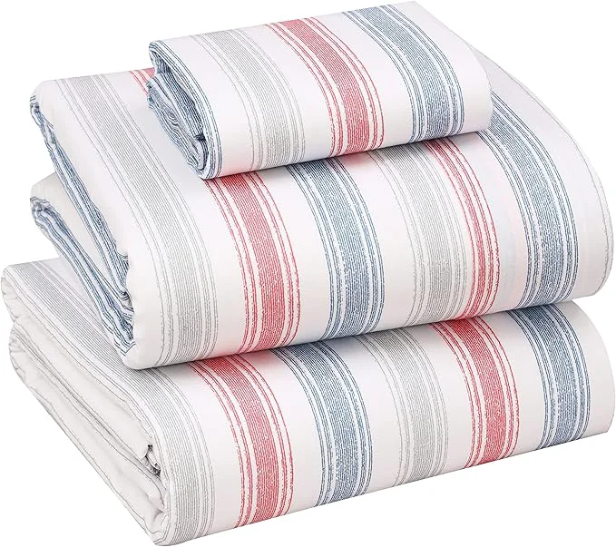Original Design RUVANTI Cotton Sheets – Twin XL Size Percale Bedding Cooling amp Breathable Floral Design Durable with a Crisp Soft amp Comfortable Feel 16 quot Deep Pocket 3-Piece Set Times Official