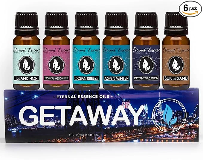Smooth Get Away Gift Set of 6 Premium Grade Fragrance Oils Pure