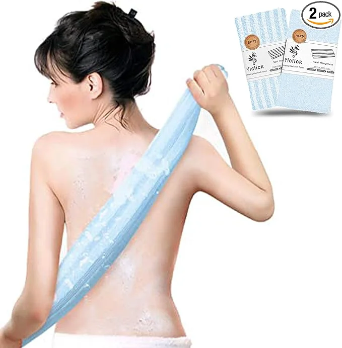 Innovative Yiclick 2pcs Back Scrubber for Shower Bath ，Exfoliating Body Scrubber Body Functional