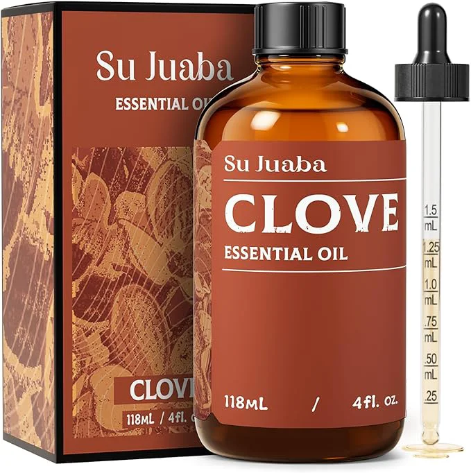 Fine SU JUABA Clove Essential Oil 4 Oz Pure Natural Aromatherapy Oil Modern