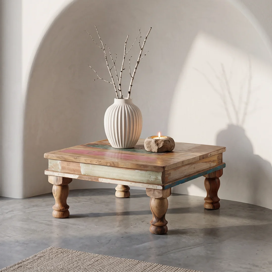Convenient Scrapwood Bajot table small Exclusive