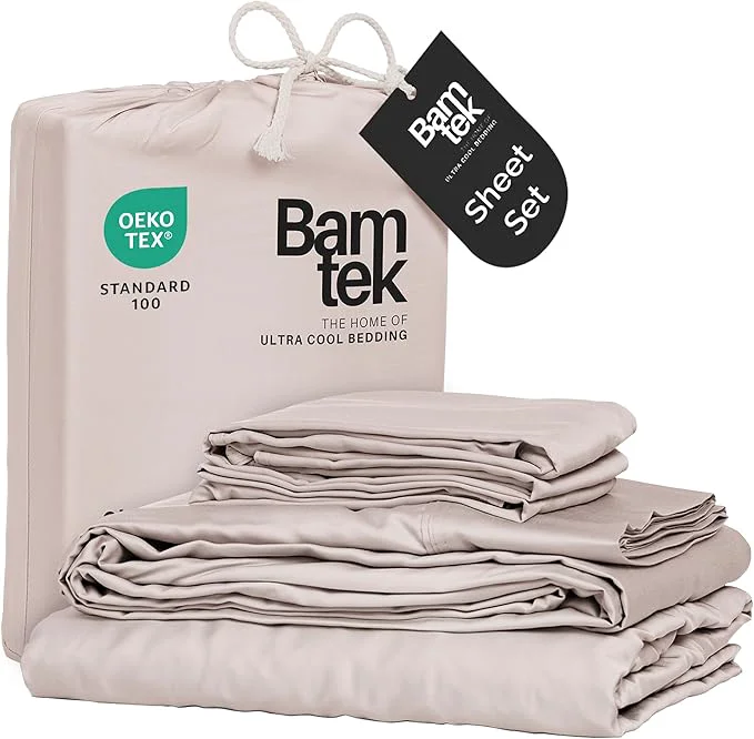 Exceptional Viscose Bamboo Sheets – Cal King Sheet Set 4PC – Cooling Sheets for Hot Sleepers with Moisture Wicking Technology – Silky Soft 18 Inch Deep Pocket – Blush 72 quot x84 quot Unique