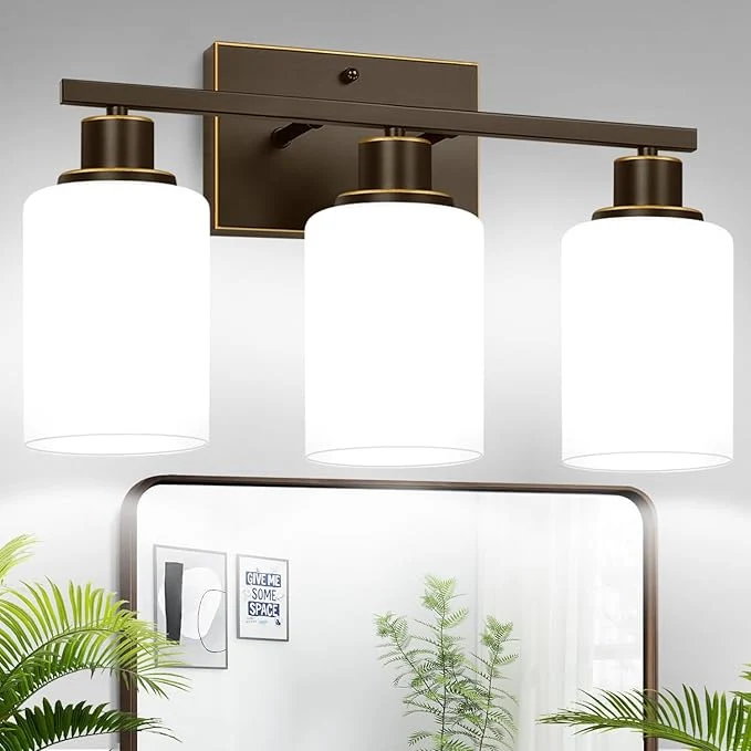 Dependable 3-Light Bathroom Light Fixtures Vanity Light High-Grade
