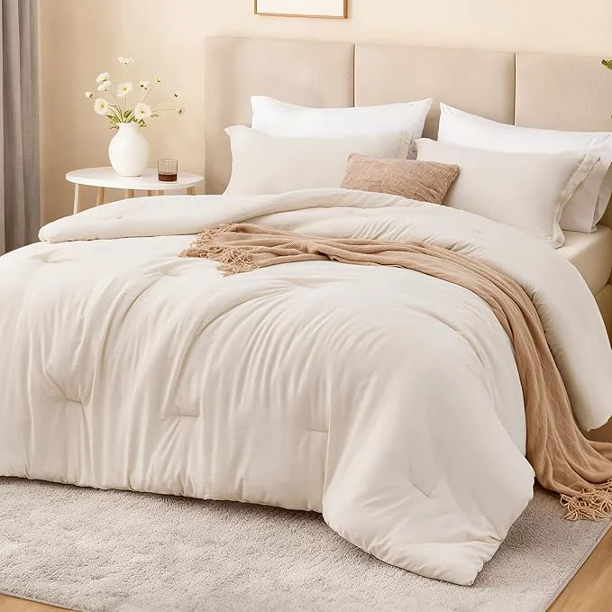 Excellent Love’s cabin Beige Twin Twin XL Comforter Set 2-Piece Prewashed Bed Set Efficient