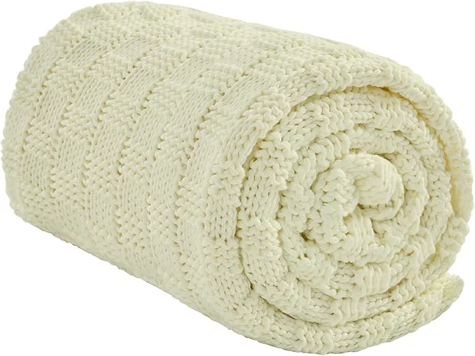 Original Design Knitted Weighted Blanket for Adult No Beads Heavy Blanket 60 x 80” 15lbs Relaxed
