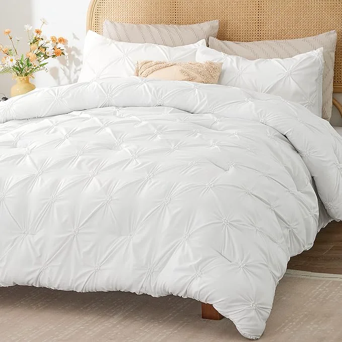 Convenient BEDELITE White Twin Comforter Set Casual