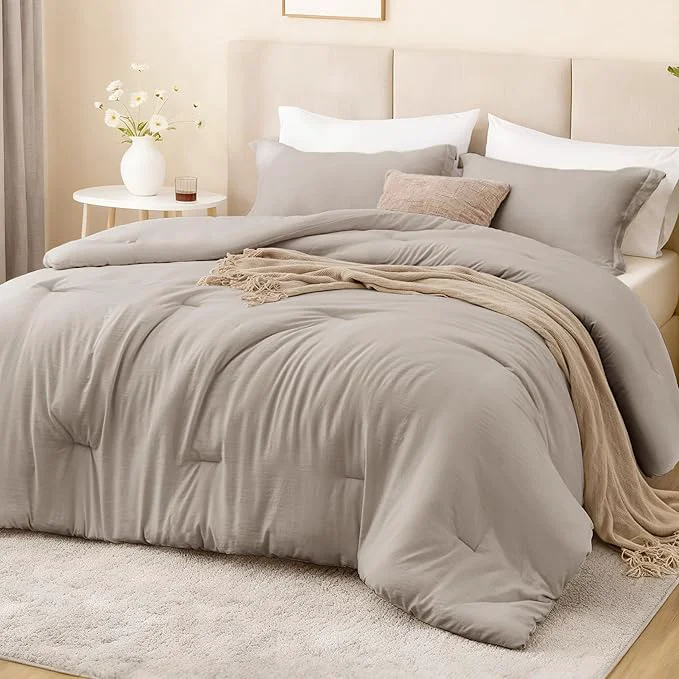 High-Quality Love’s cabin Burlwood Queen Comforter Set 3-Piece Prewashed Bed Set Expertly Made