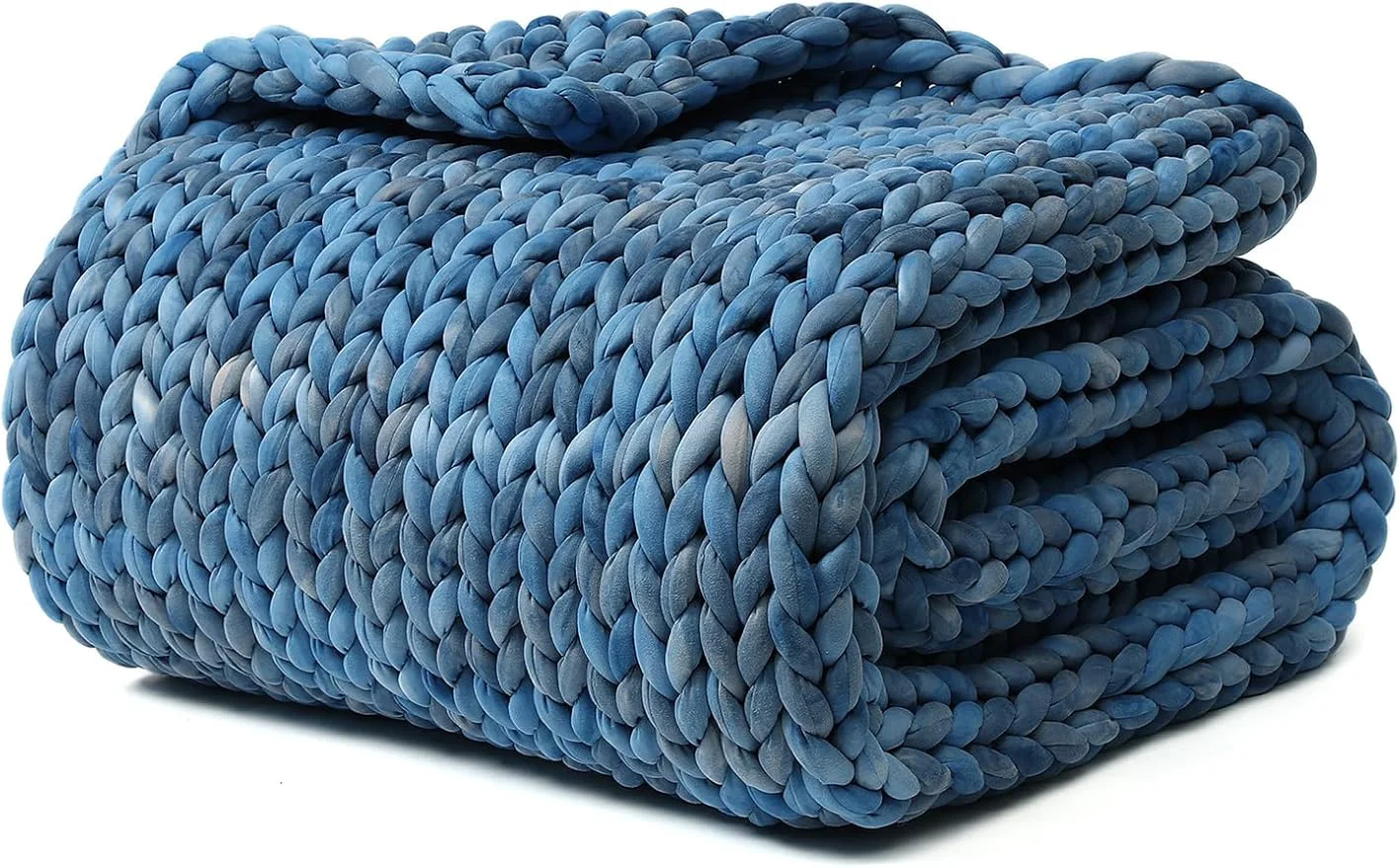 Organic YnM Weighted Blanket Handmade Chunky Knitted Design Soft and Cozy Selected