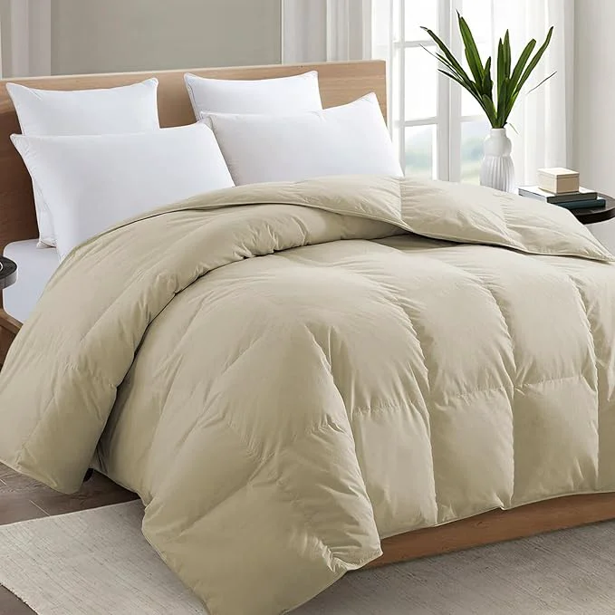 Safe TEXARTIST Premium 2100 Series King Comforter All Season Breathable Beige Selected