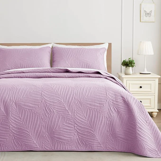 Original Design Exclusivo Mezcla Twin Quilt Bedding Set Lightweight Lilac Quilts Twin Size Environmentally Friendly