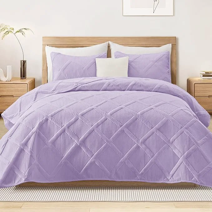 Breathable Exclusivo Mezcla Twin Size Quilt Set Natural