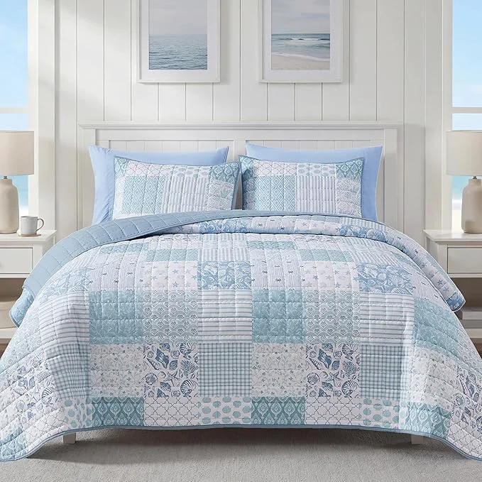 Green CASAAGUSTO Twin Quilt Set Refined