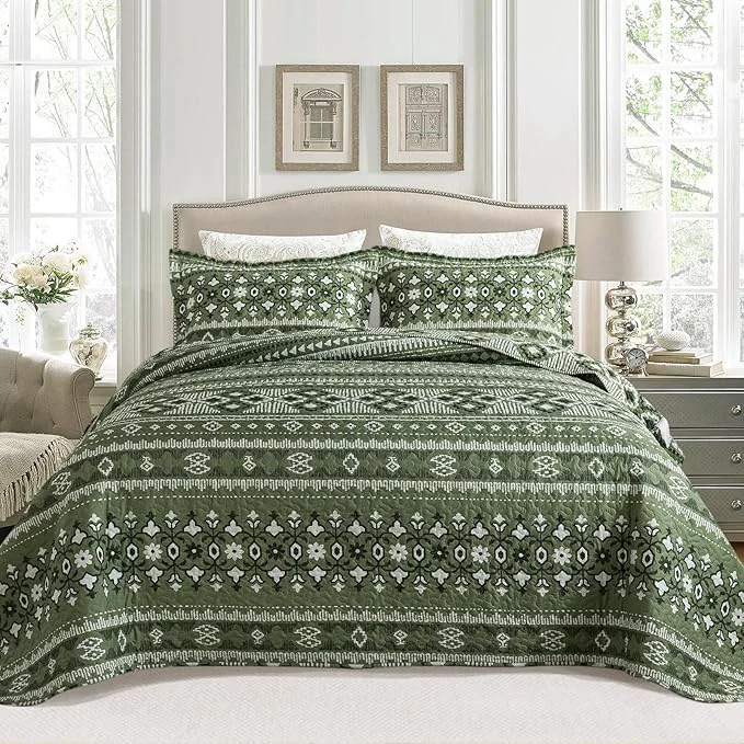 Premium Material BEDIFANY California King Quilt Reversible Lightweight Bedspread Boho Bed Effective